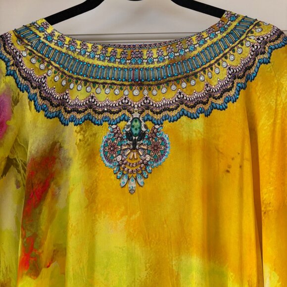 Exquisite Shahida Parides Kaftan Jeweled neckline/collar one size NWOT - Picture 5 of 5